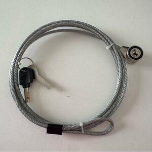 Kensington Silver Computer Laptop Security Cable with Lock and Keys